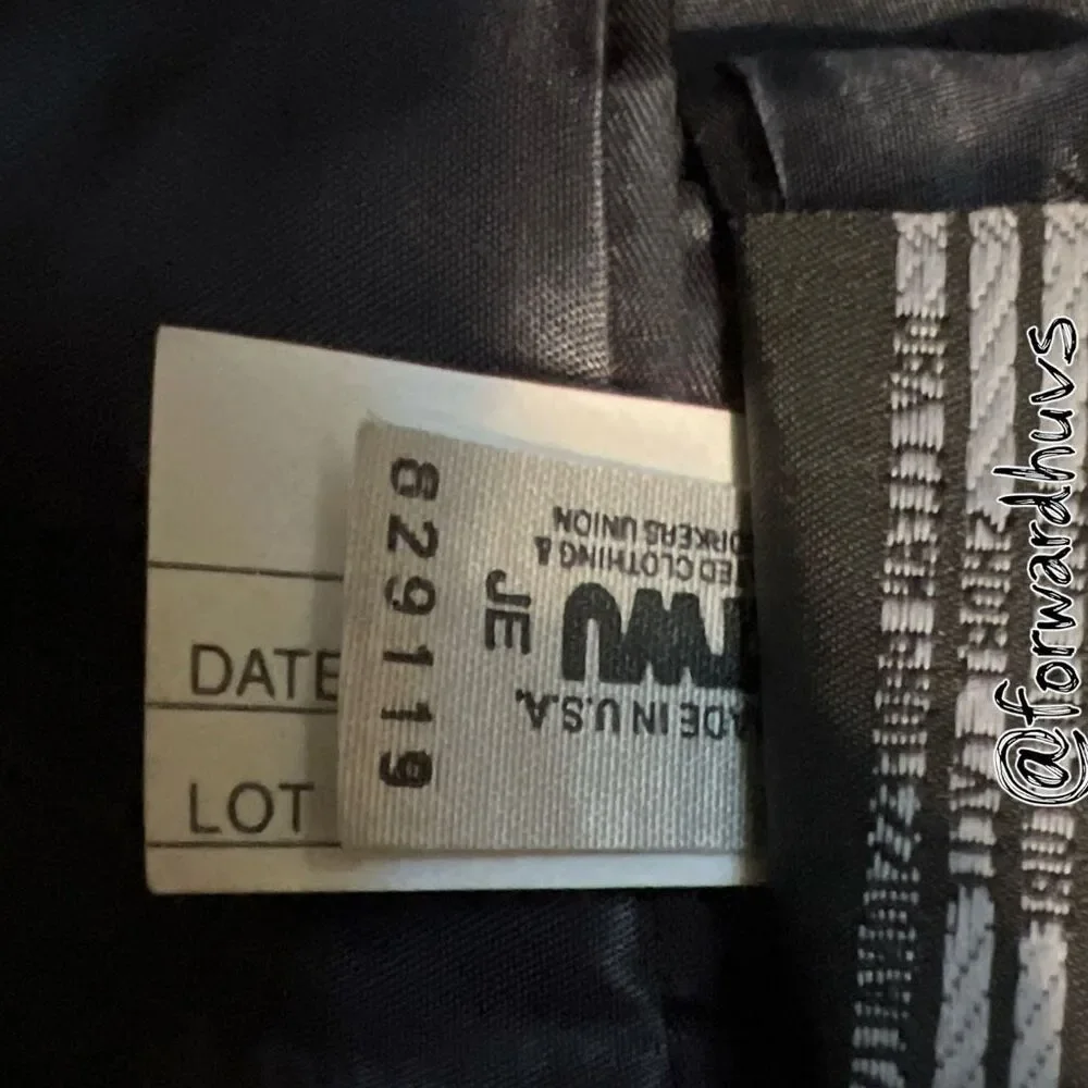 Oscar de la Renta Wool Pinstripe Sport Coat Gray 42R Vintage